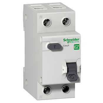 Дифференциальный автоматический выключатель Schneider Electric EASY 9 1P+N 32А 30мА C AC 4,5 кА - Электрика, НВА - Модульное оборудование - Дифференциальные автоматы - магазин электрооборудования amperomvolt.ru
