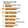 ИБП для котла Энергия Про 2300 + Аккумулятор 100 Ач 12 В (1600Вт - 34мин) - ИБП и АКБ - ИБП для котлов - магазин электрооборудования amperomvolt.ru